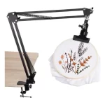 Suporte para bastidor em metal, com presilha para fixar na mesa com altura de até 1,3 polegadas